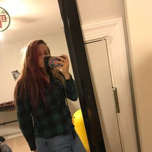 Black and Green Checkered Hoodie Flannel